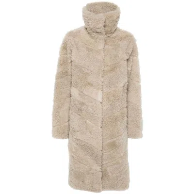 Simonetta Ravizza Leather Outerwears In Beige