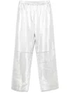 Simonetta Ravizza Leather Trousers In Grey