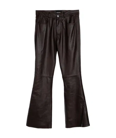 SIMONETTA RAVIZZA SIMONETTA RAVIZZA WIDE LEG LEATHER PANTS