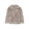 Simonetta Ravizza Oversized-collar Jacket In Brown