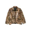 Simonetta Ravizza Leopard Print Zip-front Jacket In Multi