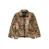 Simonetta Ravizza Leopard Print Zip-front Jacket In Multi