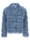 Simonetta Ravizza Shearling Jacket In Blue