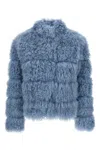 Simonetta Ravizza Shearling Jacket In Blue