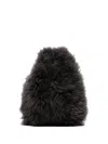 Simonetta Ravizza Shearling Shoulder Bag In Gray