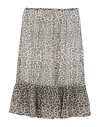 Simonetta Ravizza Woman Midi Skirt Khaki Size 2 Silk In Beige
