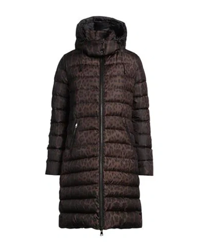 Simonetta Ravizza Woman Puffer Dark Brown Size 14 Nylon