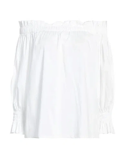 Simonetta Ravizza Woman Top White Size 10 Cotton, Polyamide, Elastane