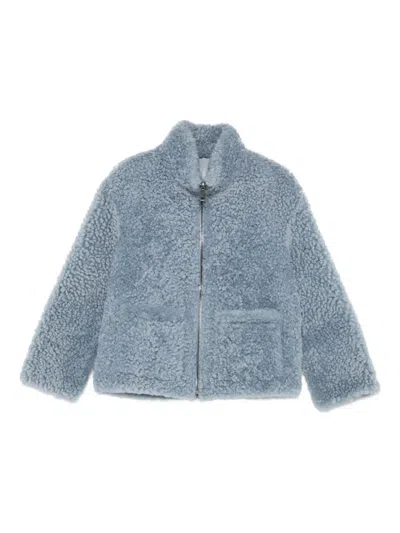 SIMONETTA RAVIZZA ZIP-FRONT SHEARLING JACKET
