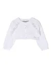 Simonetta Ruffled Cotton Cardigan In Weiss