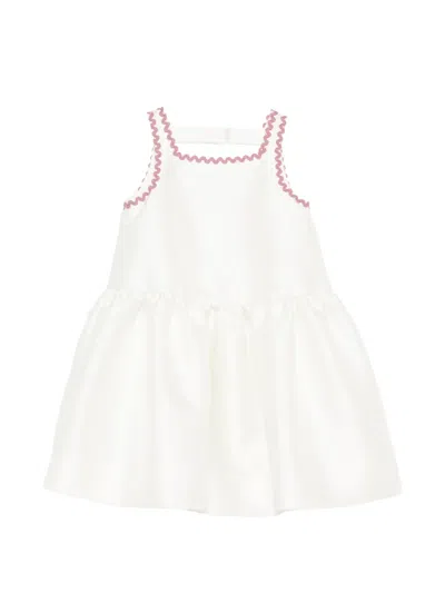 Simonetta Kids' Ruffled Dress In White