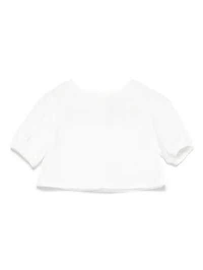 Simonetta Babies' Seersucker Blouse In White