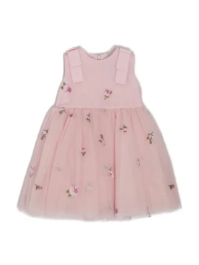 Simonetta Kids' Sequin-embellished Sleeveless Dress In Pink