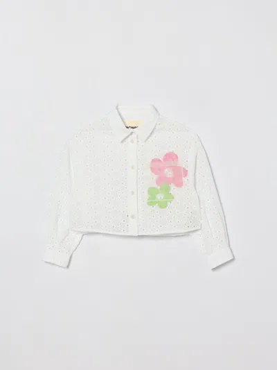 Simonetta Kids' シャツ  ボーイ カラー ホワイト In White