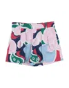 Simonetta Graphic-print Pleated Shorts In Pink
