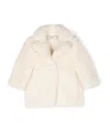 Simonetta Single-breasted Faux-fur Coat In White