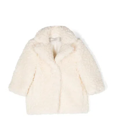 Simonetta Single-breasted Faux-fur Coat In White