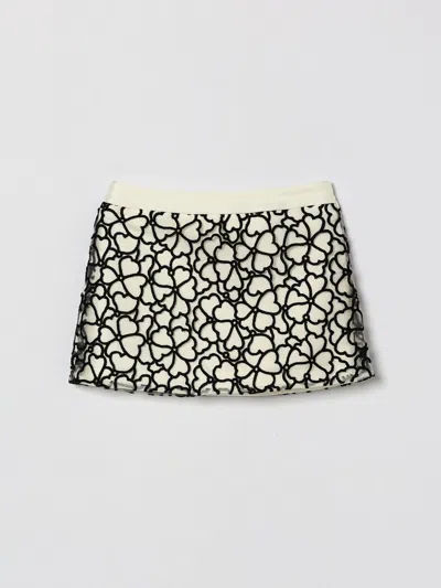 Simonetta Kids' スカート  ボーイ カラー ホワイト In Black