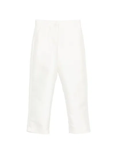 Simonetta Kids' Straight-leg Trousers In White