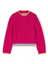 Simonetta Stripe-trim Sweater In Pink