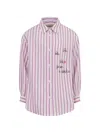 Simonetta Striped Bow Shirt In Multi