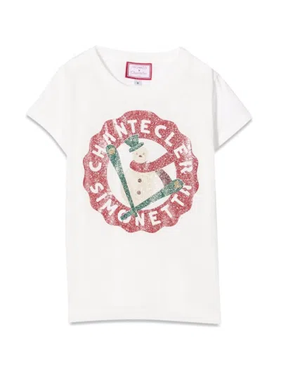 Simonetta Kids' T-shirt Logo In Ivory