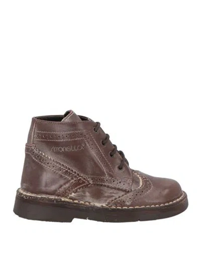 Simonetta Babies'  Toddler Boy Ankle Boots Brown Size 10c Leather