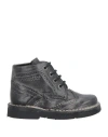 Simonetta Toddler Boy Ankle Boots Charcoal Size 9.5c Leather In Grey