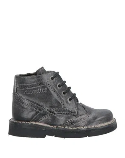 Simonetta Babies'  Toddler Boy Ankle Boots Charcoal Size 9.5c Leather In Grey