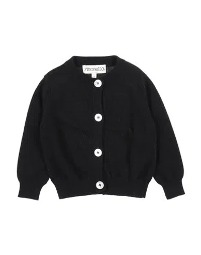 Simonetta Babies'  Toddler Girl Cardigan Black Size 5 Wool, Cashmere