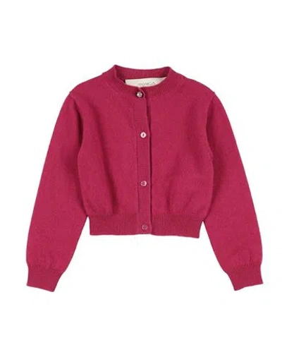 Simonetta Babies'  Toddler Girl Cardigan Garnet Size 4 Cashmere In Red