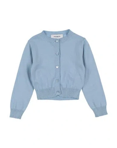Simonetta Babies'  Toddler Girl Cardigan Sky Blue Size 4 Cotton, Cashmere