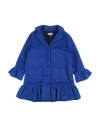Simonetta Toddler Girl Coat Bright Blue Size 4 Virgin Wool, Mohair Wool, Polyamide, Viscose In Blue