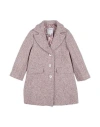 Simonetta Toddler Girl Coat Mauve Size 4 Wool, Acrylic, Synthetic Fibers, Alpaca Wool, Mohair Wool In Purple