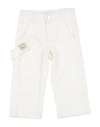 Simonetta Toddler Girl Jeans White Size 4 Cotton, Elastomultiester In White