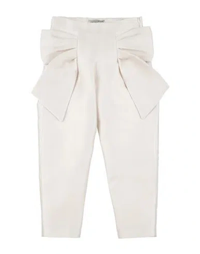 Simonetta Babies'  Toddler Girl Pants Off White Size 5 Polyester, Silk