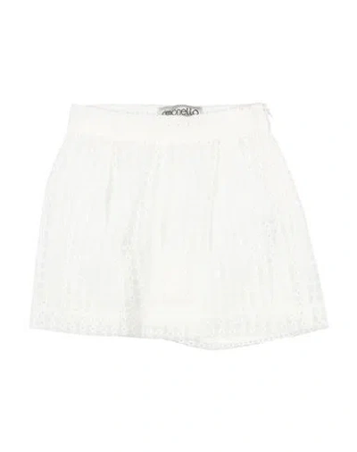 Simonetta Babies'  Toddler Girl Shorts & Bermuda Shorts White Size 4 Polyester
