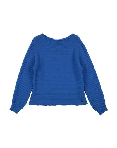 Simonetta Babies'  Toddler Girl Sweater Blue Size 4 Virgin Wool, Viscose, Polyamide, Cashmere