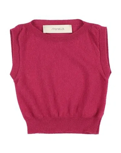 Simonetta Babies'  Toddler Girl Sweater Magenta Size 4 Cashmere In Purple