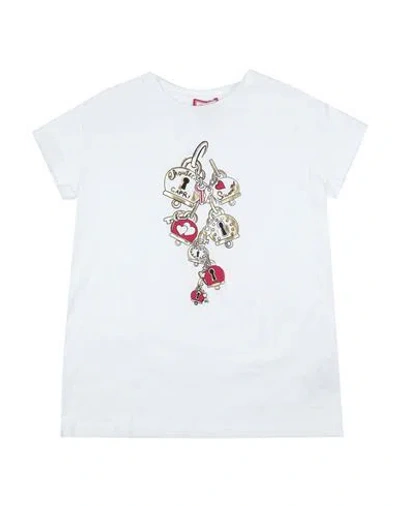 Simonetta Babies'  Toddler Girl T-shirt White Size 4 Cotton, Elastane