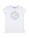 Simonetta Toddler Girl T-shirt White Size 4 Cotton, Elastane In White