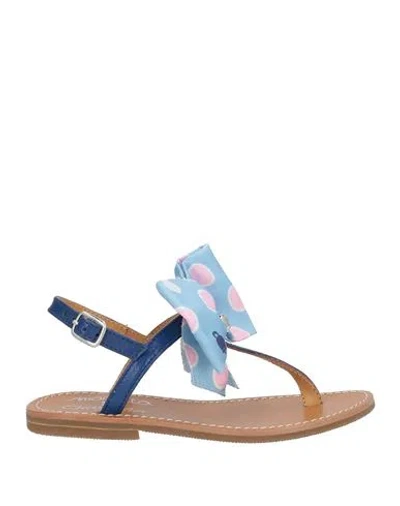 Simonetta Babies'  Toddler Girl Thong Sandal Blue Size 10c Leather