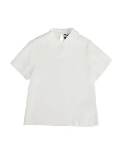 Simonetta Babies'  Toddler Girl Top White Size 4 Acetate, Silk