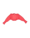 Simonetta Toddler Girl Wrap Cardigans Coral Size 5 Mohair Wool, Polyamide, Wool In Red