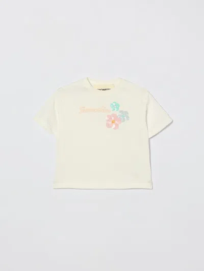 Simonetta Kids' Tシャツ  ボーイ カラー アイボリー In White