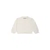 Simonetta White Cardigan For Baby Girl With Bow In White