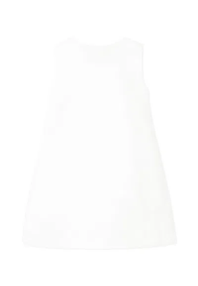 Simonetta Kids' White Dress For Girl With Bows