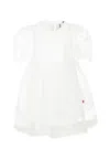 Simonetta White Dress For Girl With Writing In White