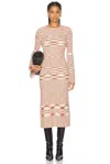 Simonmiller Axon Knit Dress Rust/rice Flour Multi In Rust & Rice Flour Multi