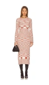 Simonmiller Axon Knit Dress Rust/rice Flour Multi In Rust & Rice Flour Multi